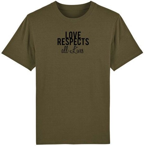 Human Family Bio Herren Rundhals T-Shirt "Spread Love - Respect" in 4 Farben
