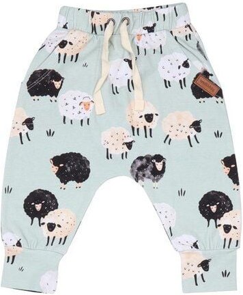 Thumbnail - Jogginghose Bio-Baumwolle Grün - Walkiddy Fluffy Sheeps, GOTS-zertifiziert, umweltfreundlich, elastisch, nachhaltig, hyp...