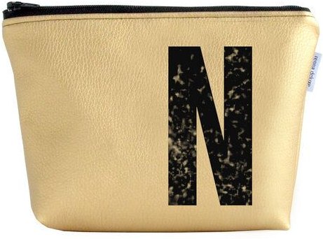 renna deluxe Kulturtasche und Kosmetiktasche personalisiert mit Monogramm GOLD