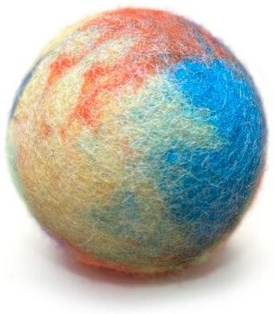 Treusinn Hundespielball FILZY Bunt / 100% natürliche Filzwolle / Ø ca. 6 cm