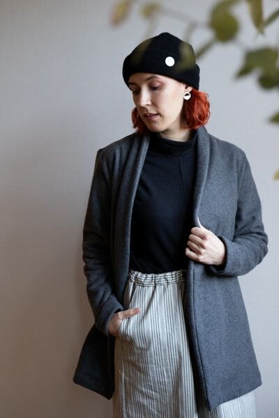 Ecostories Cardigan Kuschelwerk aus 100% Biobaumwollfleece