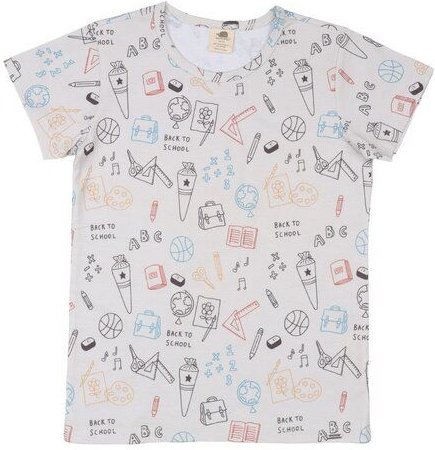 Kinder T-Shirt GOTS-zertifiziert aus Bio-Baumwolle, weiß mit Schulanfang-Print, kurzarm – Walkiddy, weich & hautfreundli...