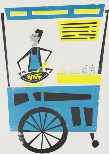 Photocircle Poster / Leinwandbild - Bangkok Street Food Stall