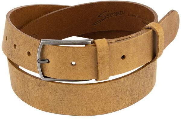 Simaru Ledergürtel Marseille Used-Look, Leder pflanzlich gegerbt