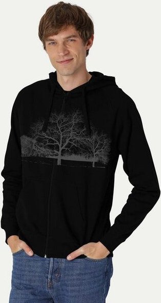 Peaces.bio - handbedruckte Biomode Zip-Hoodie Landscape Herren