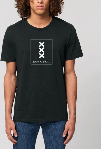 Human Family Bio Herren City T-Shirt "Amsterdam - Coordinates"