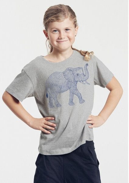 Thumbnail - Peaces.bio - handbedruckte Biomode Bio-Kinder T-Shirt "Babyelefant"