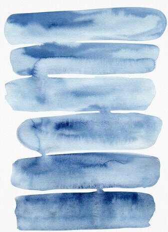 Photocircle Poster / Leinwandbild - Watercolor Stripes Painting