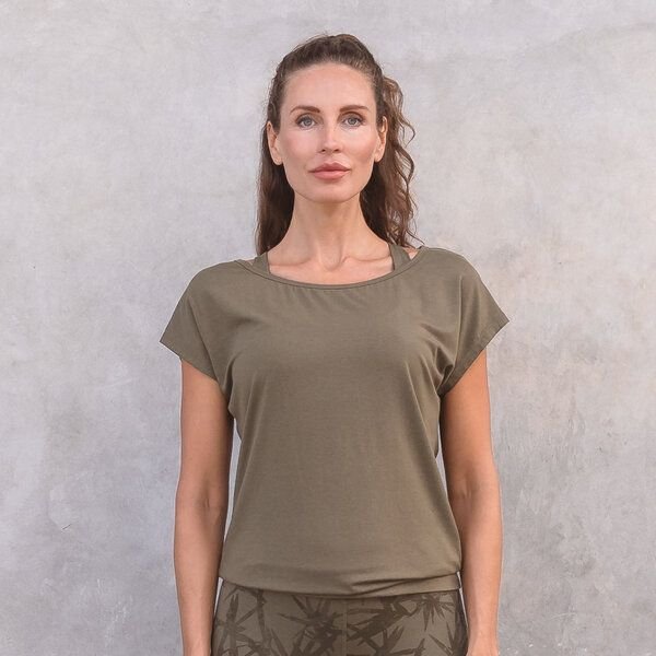 Jaya SMILLA Tencel - Damen - lockeres Shirt für Yoga und Freizeit aus Tencel-Baumwoll-Mix