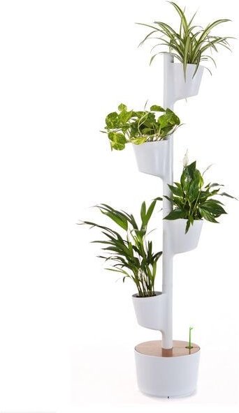 CitySens Vertikaler Blumentopf mit manueller Bewässerung; 4 Blumentöpfe