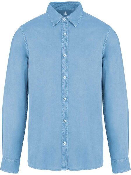 YTWOO Umweltfreundliches ausgewaschenes Herrenhemd aus Bio-Baumwolle