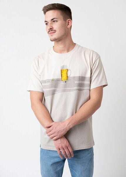 Bavarian Caps T-Shirt Pilgerreise - Hellbeige