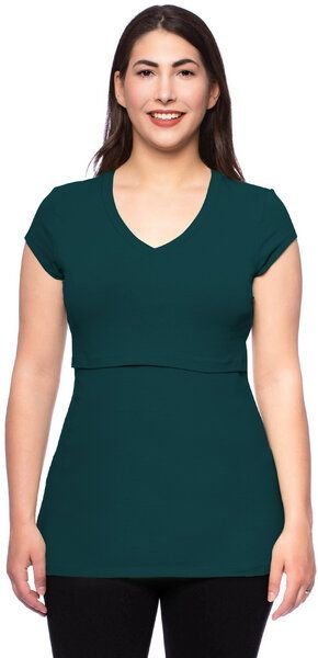 Milchshake 108 BASIC Umstands- und Stillshirt V-Neck mit kurzarm aus weicher Bio-Baumwolle