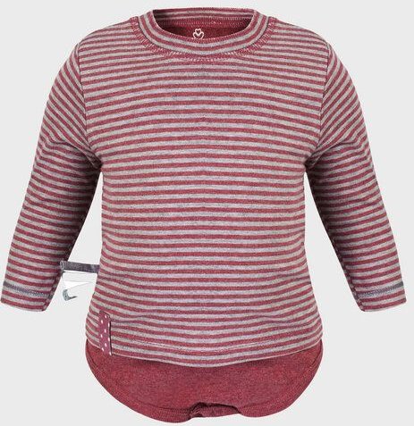 Baby Langarm T-shirt Body, gestreift 'OrganicEra' aus Bio Baumwolle