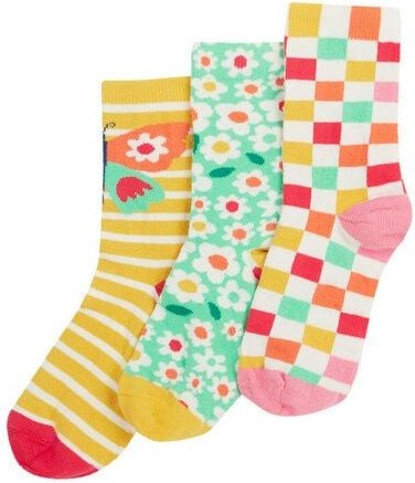 Frugi Kindersocken in Dreierpack mit Schmetterling