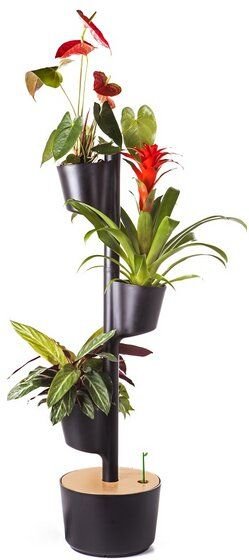 CitySens vertikaler Blumentopf mit automatischer Bewässerung; 3 Blumentöpfe