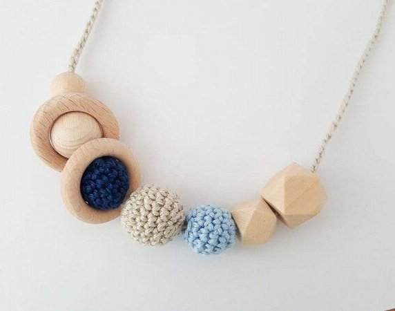Stillkette Mamakette Holz 10 Farben | Bio Baumwollgarn | NoniKids Berlin