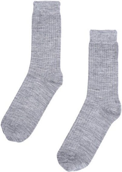 De Colores Rippstrick-Socken aus Alpaka, Wolle und Nylon