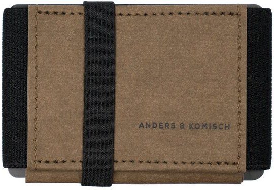 ANDERS & KOMISCH Mini Portemonnaie mit Münzfach „A&K MINI“ Slim Wallet Braun