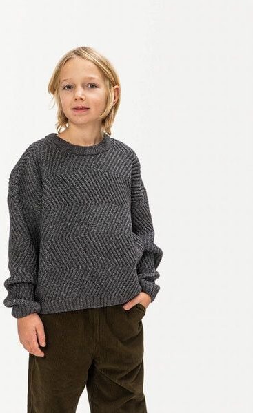 Matona Gestrickter Wollpullover für Kinder / Round Neck Sweater