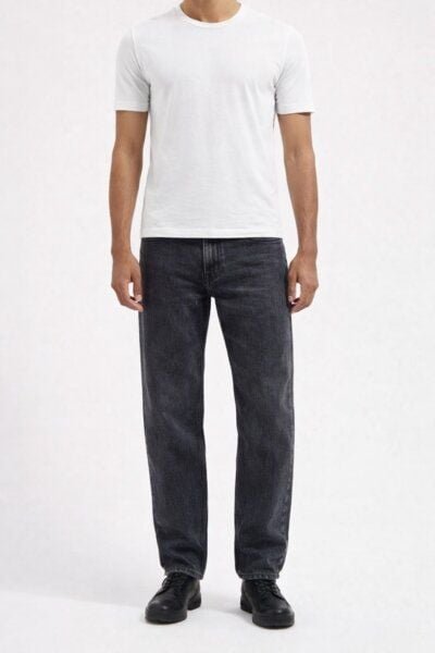 MUD Jeans Herren Jeans "Ben Mid Baggy - Black Vintage"