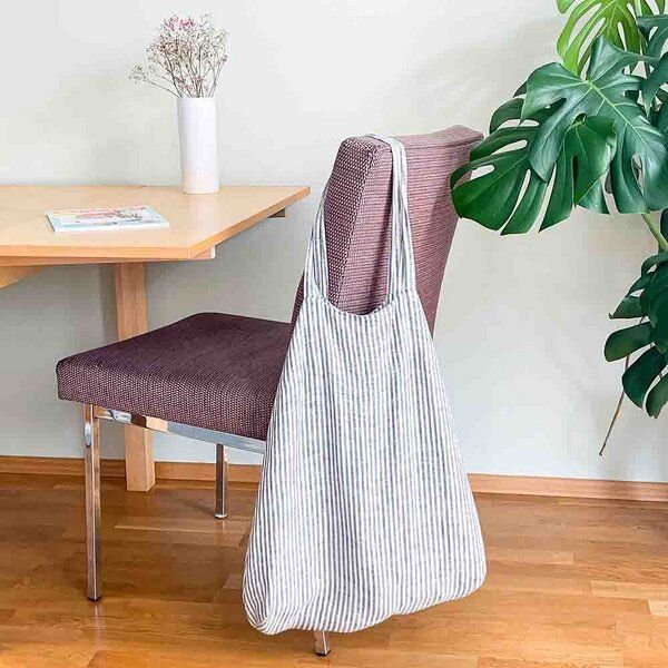 Linentales Geräumige Einkaufstasche - aus 100% natürlichem Leinen - Made in Litauen