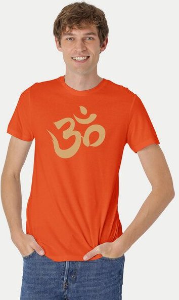 Peaces.bio - handbedruckte Biomode Fit T-Shirt "Om" Herren