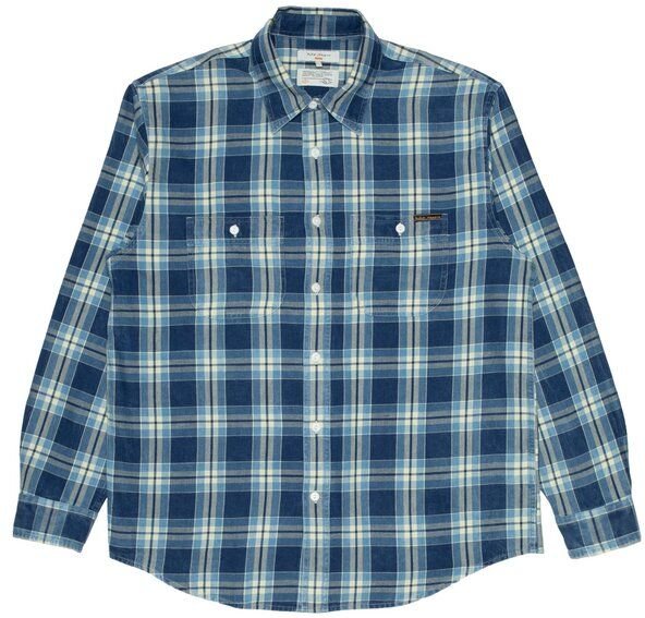 Nudie Jeans Kariertes Langarm-Hemd Julian Worker Check