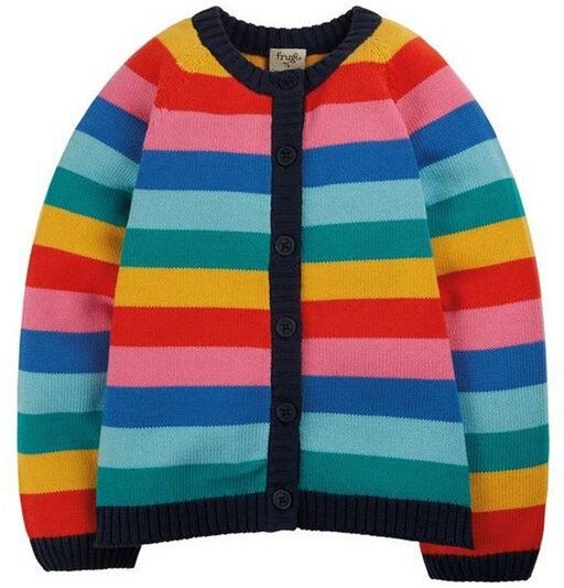 Frugi Strickjacke Aubrey Rainbow