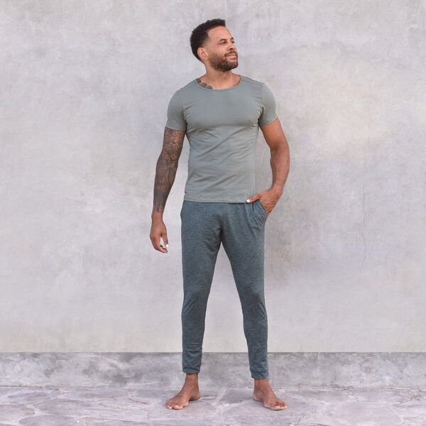 Jaya JOHNNY MELANGE - Männer - Hose für Yoga und Freizeit aus Biobaumwolle