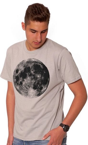 HANDGEDRUCKT "Supermond" Männer-T-Shirt