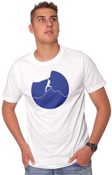 HANDGEDRUCKT "Klettern" Männer T-Shirt