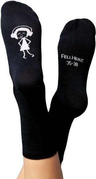 FellHerz Socken mit Bio-Baumwolle schwarz