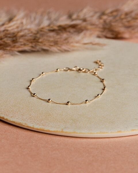 lille mus Armband 'Kugeln' 925 Silber / vergoldet