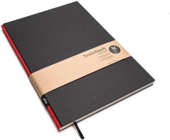 tyyp Nachhaltiges großes Design-Notizbuch (Schwarz) aus 100 % Recyclingpapier „BerlinBook“