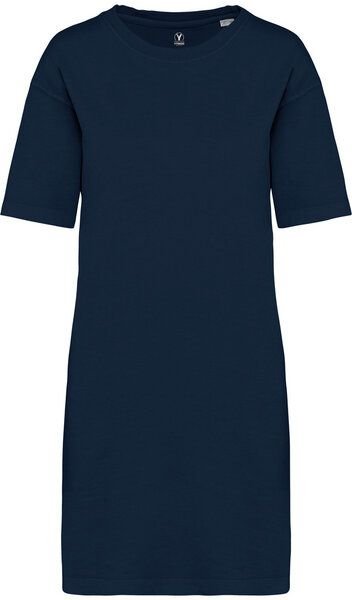 YTWOO Ausgewaschenes Damen T-Shirt Kleid aus 100% Bio-Baumwolle