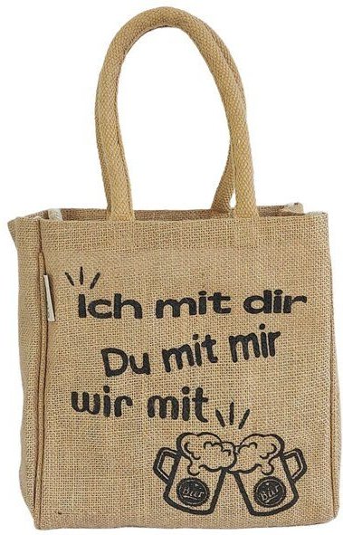 Domelo Jute Einkaufstasche, Flaschenträger mit 6 Fächer. 100% Vegane Bierflaschenträge