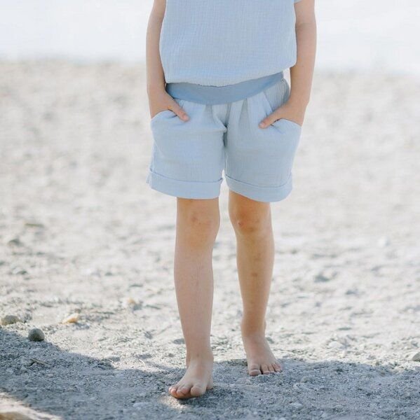 Babbily Kinder Sommer Shorts mit Komfortbund - Bio-Musselin