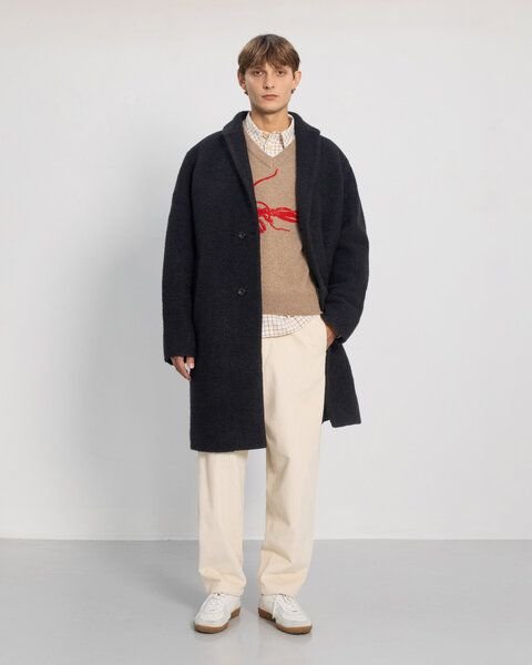 Rotholz Mantel Bio Wollmischung