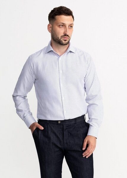 De IONESCU Peles Herrenhemd – Ägyptische Baumwolle, Streifen