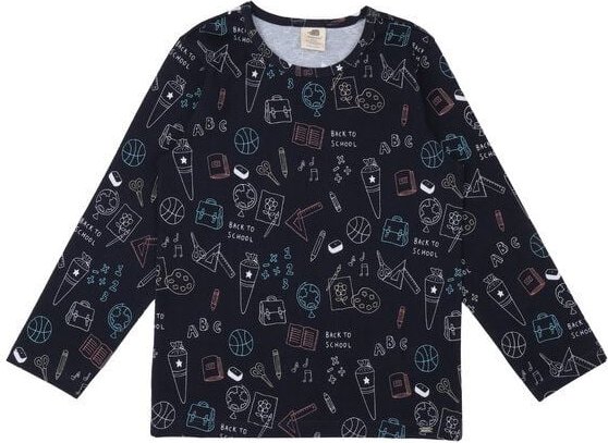 Walkiddy Bio-Baumwolle Kinder-Shirt Blau - Nachhaltig & Hautfreundlich - Back to School Kollektion – GOTS zertifiziert