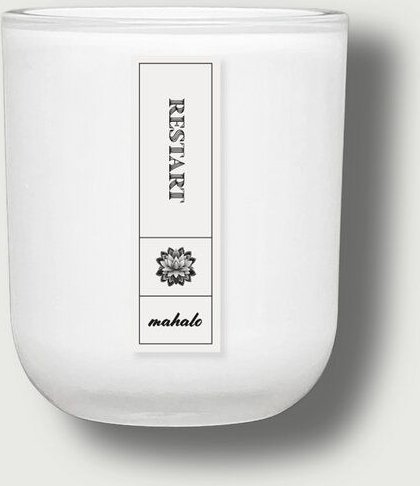 mahalo Duftkerze aus Sojawachs - RESTART - Orange • Bergamotte • Salbei • Patchouli