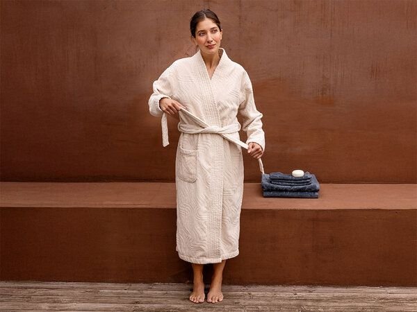 Yumeko Bademantel Velours aus Bio-Baumwolle