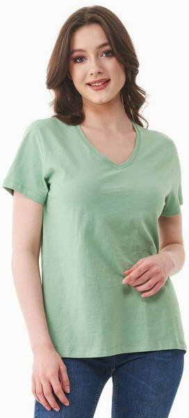 ORGANICATION Damen Basic T-Shirt aus Bio-Baumwolle mit V-Ausschnitt