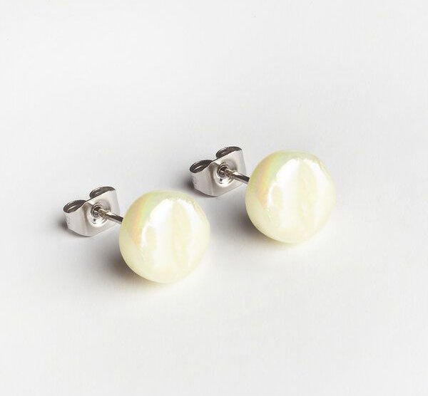 ALEXASCHA Kleine Glas Ohrstecker Rund | PUREFORM