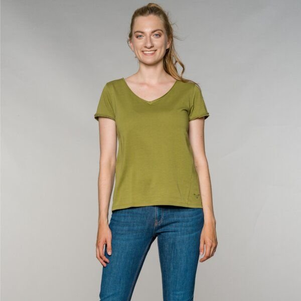 Feuervogl fv-Ame:lie | T-Shirt | V-Neck | Open hem