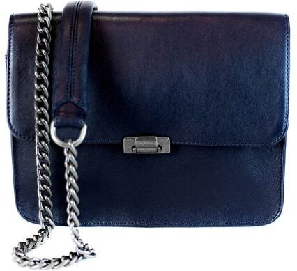 manbefair CLUTCH JANICE IN CHAINS Eco-Leder blau
