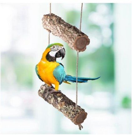 Kork-Deko Vogel-Schaukel Sitzstangen aus Naturkork-Ästen 80 cm