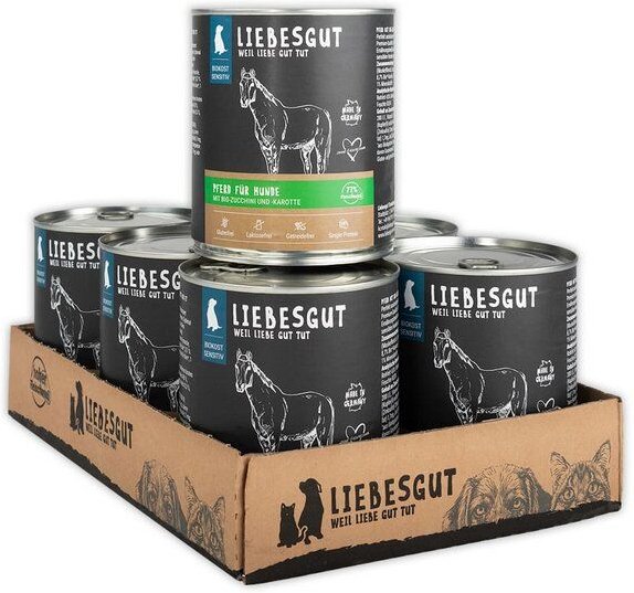 Liebesgut Tiernahrung Pferd mit Zucchini und Karotte