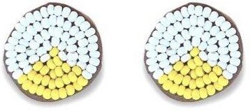 Swahili Coast Ohrstecker - CIRCLE WEDGE DOTS - Perlenohrstecker